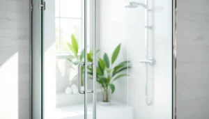 Elegant shower doors UK featured in a modern bathroom setting, showcasing stylish design.