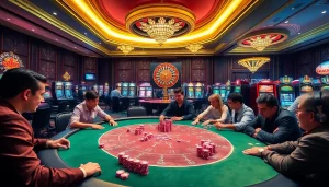 Rebahin enhancing the thrill of poker as players engage in exciting gameplay with colorful chips.