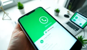 GBWhatsApp app interface displayed on a smartphone, highlighting customization features.