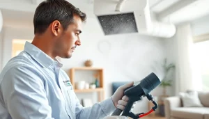 Expert Air Duct Cleaning in Charlotte by a licensed technician ensuring clean indoor air quality.