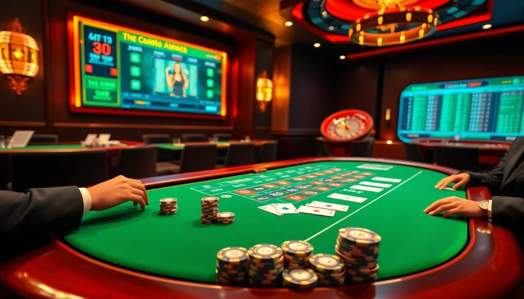 Découvrez un gameplay passionnant au meilleur casino en ligne avec des tables de paris haut de gamme et des jetons de casino vibrants.