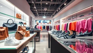 레플리카쇼핑몰의 세련된 상품들이 진열된 매장 모습