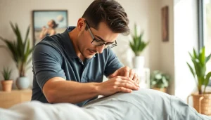 Chiropractor near me providing a gentle adjustment in a serene clinic setting.