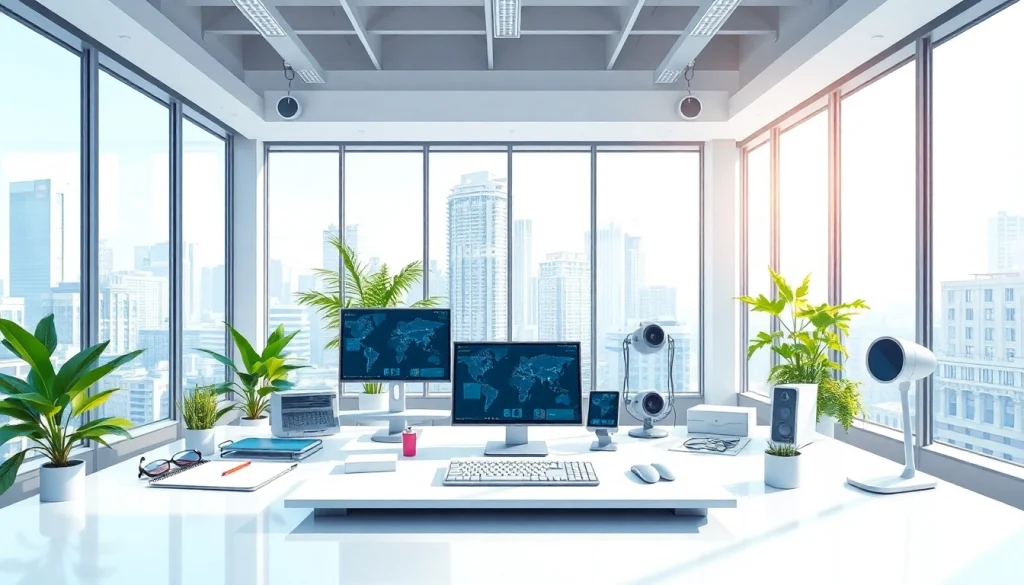 Brightet workspace showcasing innovative tools in a well-lit environment.