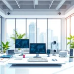 Brightet workspace showcasing innovative tools in a well-lit environment.