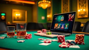 Engaging scene of IDN Poker gameplay with cards and chips on a luxurious table.