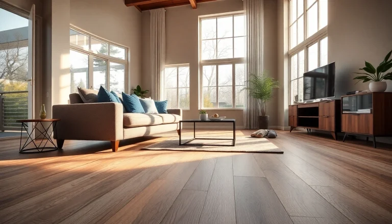 Transform your home with elegant vinyl flooring, showcasing stylish designs in a modern living room.