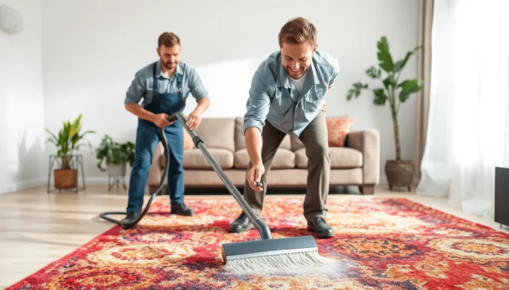 Experience a thorough carpet cleaning near me with a skilled technician in action.