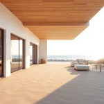 Experience the stunning design of the Orleans Cape home alongside the beach, highlighting modern architecture.