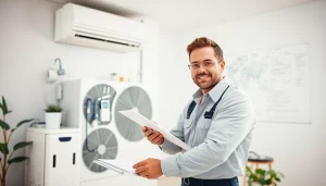 Enhancing energy-efficient HVAC systems through expert maintenance in a modern home.