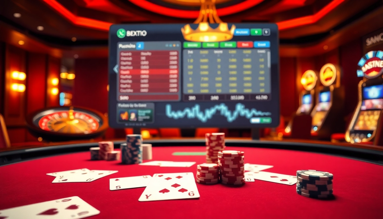 Gagnez des récompenses passionnantes au meilleur casino en ligne avec notre scène de table de jeu en ligne dynamique.