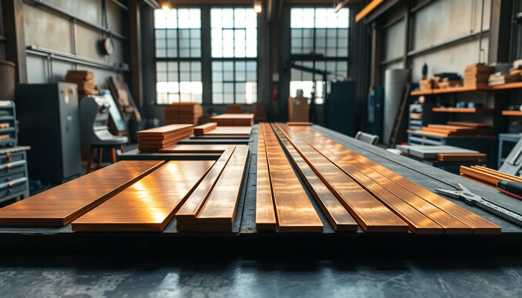 Descoperiți Platbanda bronz grafitat expusă într-un atelier modern, punând accent pe calitate și măiestrie.