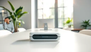 Freelock Produkt im modernen Arbeitsplatz präsentiert, mit einem ansprechenden Design und einladender Atmosphäre.