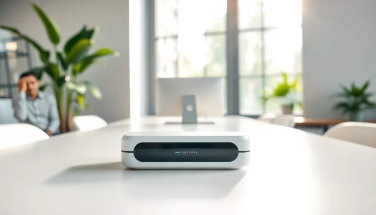 Freelock Produkt im modernen Arbeitsplatz präsentiert, mit einem ansprechenden Design und einladender Atmosphäre.