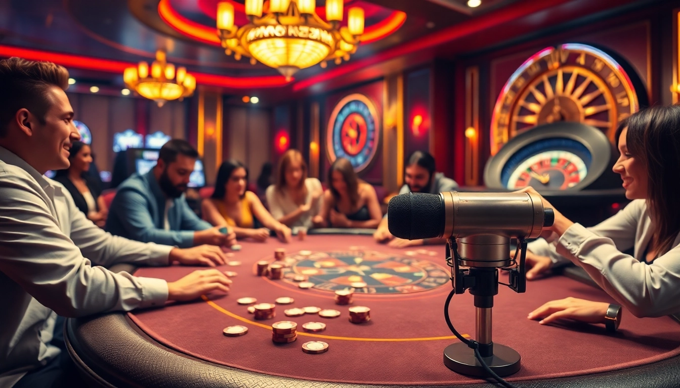 Players enjoying poker at a casino while recording with the MV 88 microphone, capturing thrilling moments.