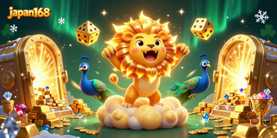 Win big with japan168: An ultra-detailed scene bursting with gold and vibrant casino energy.