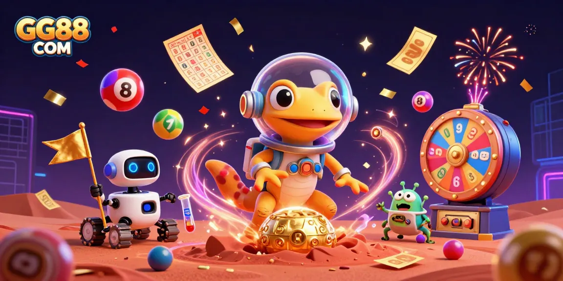 Experience the thrilling world of GG88 COM with an exciting casino discovery scene on Mars.