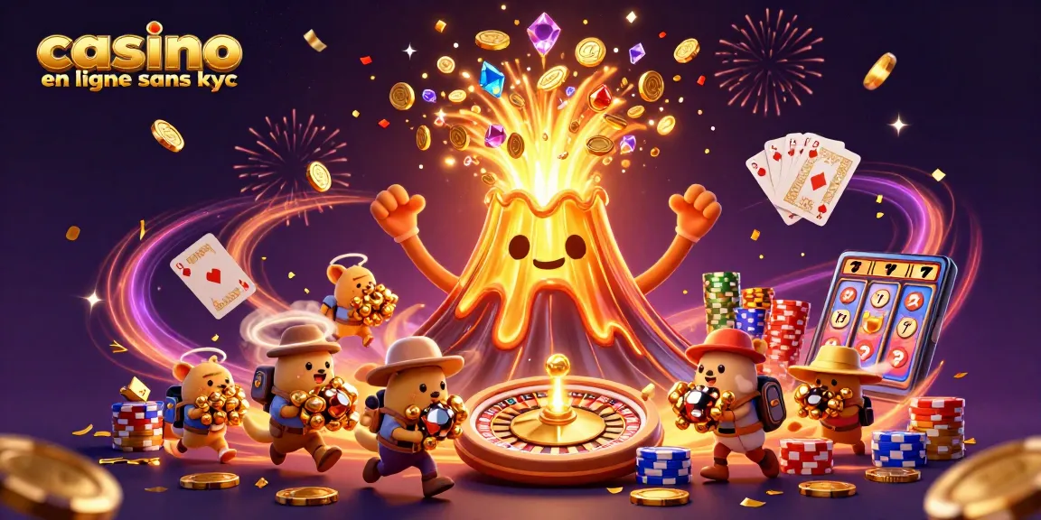 Gagnez avec un casino en ligne sans KYC, explorez des trésors et la chance dans un casino virtuel animé.