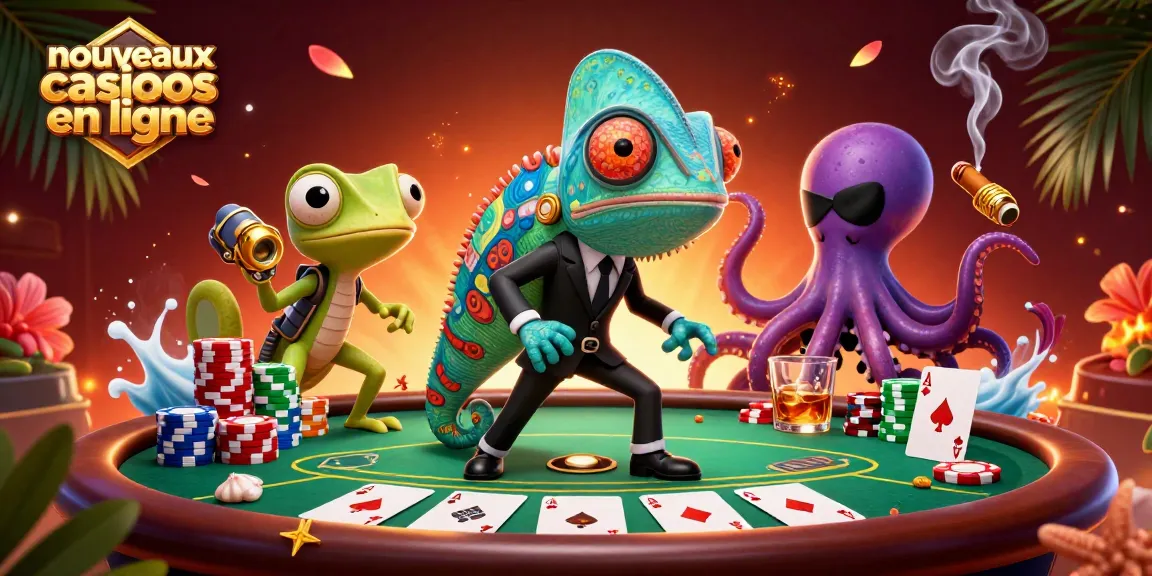 Découvrez les nouveaux casinos en ligne avec des personnages colorés et des éléments de jeu captivants.